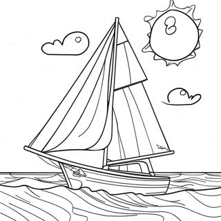 Sailboat On The Ocean Coloring Page 342-280