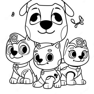 Spooky Halloween Paw Patrol Characters Coloring Page 3430-2790