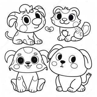 Colorful Polka Dot Animals Coloring Page 34313-28516