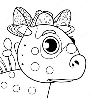 Colorful Polka Dot Animals Coloring Page 34313-28591