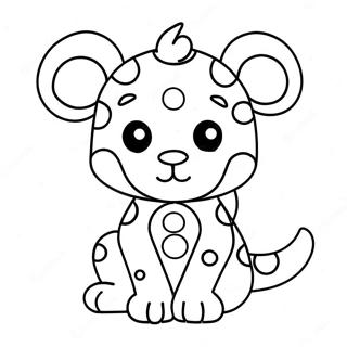 Colorful Polka Dot Animals Coloring Page 34313 28592