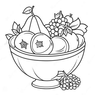 Fruit Bowl Coloring Pages