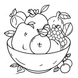 Fruit Bowl Coloring Page 34352-28543