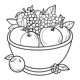 Fruit Bowl Coloring Page 34352-28544