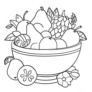 Fruit Bowl Coloring Page 34352-28617