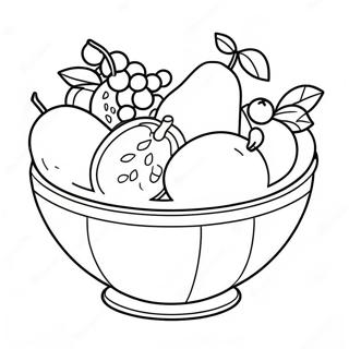 Fruit Bowl Coloring Page 34352-28618