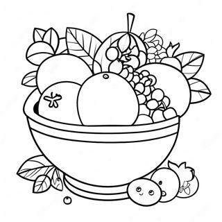 Fruit Bowl Coloring Page 34352-28620