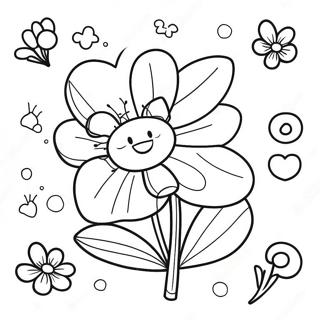 Happy Birthday Flowers Coloring Page 34362-28628