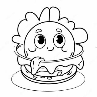 Cute Cartoon Waffle Coloring Page 34373-28561