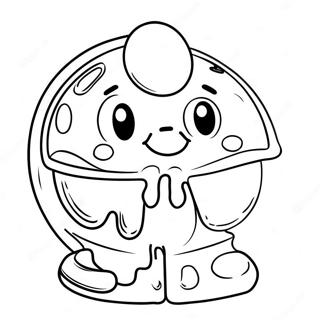 Cute Cartoon Waffle Coloring Page 34373-28562