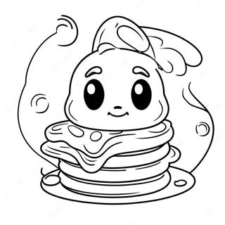 Cute Cartoon Waffle Coloring Page 34373-28637