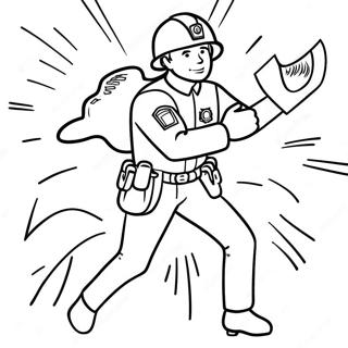 Brave First Responder In Action Coloring Page 34393-28653