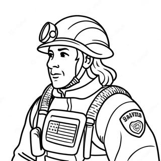 Brave First Responder In Action Coloring Page 34393-28654