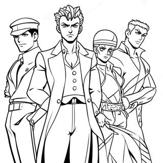 Jojo S Bizarre Adventure Characters Coloring Page 34403-28664