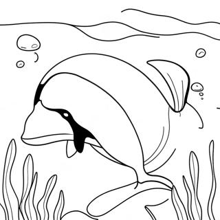 Playful Orca Swimming Coloring Page 3440-2797