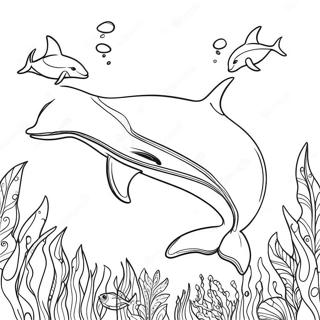 Playful Orca Swimming Coloring Page 3440-2799