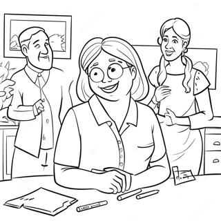 Martha Speaks With Friends Coloring Page 34433-28686