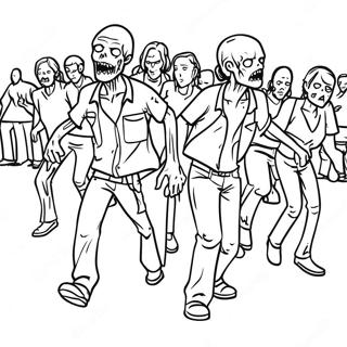 Zombie Apocalypse Walking Dead Coloring Page 34483-28727