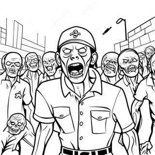 Zombie Apocalypse Walking Dead Coloring Page 34483-28728