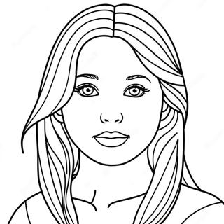 Girl Face Coloring Pages