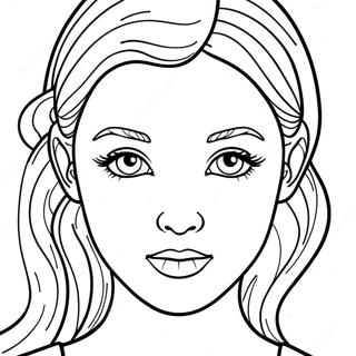 Girl Face Coloring Page 34492-28730