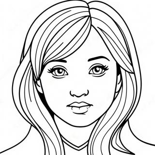 Girl Face Coloring Page 34492-28731