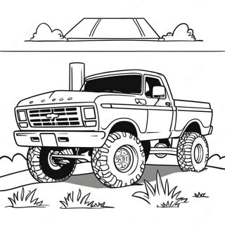 Lifted Ford Truck Coloring Page 3449-2802