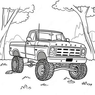 Lifted Ford Truck Coloring Page 3449-2804