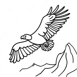 Majestic Vulture In Flight Coloring Page 34503-28741