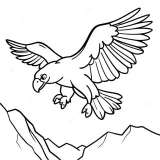 Majestic Vulture In Flight Coloring Page 34503-28743