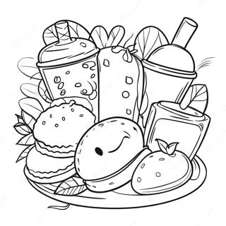 Food And Drink Coloring Pages