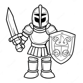 Knight In Armor Clash Royale Coloring Page 34533-28765