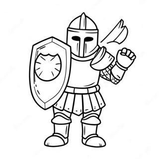 Knight In Armor Clash Royale Coloring Page 34533-28766