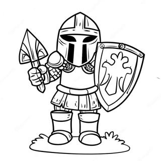 Knight In Armor Clash Royale Coloring Page 34533-28767