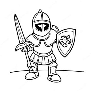 Knight In Armor Clash Royale Coloring Page 34533-28768