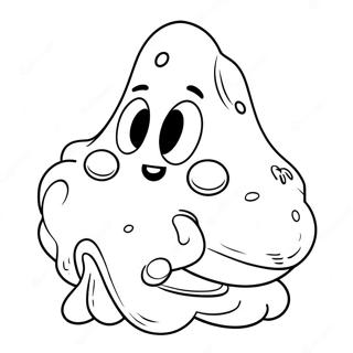 Cute Cartoon Poop Character Coloring Page 3460-2813