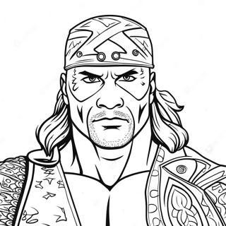 Detailed Wwe Wrestler Portrait Coloring Page 34613-28829