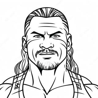 Detailed Wwe Wrestler Portrait Coloring Page 34613-28830