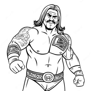 Detailed Wwe Wrestler Portrait Coloring Page 34613-28831