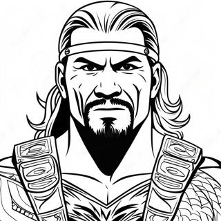 Detailed Wwe Wrestler Portrait Coloring Page 34613-28832