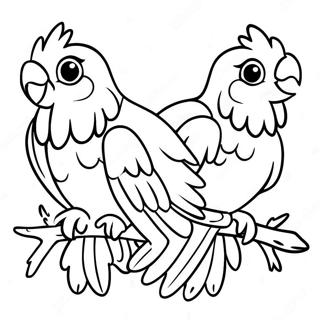 Colorful Ecuadorian Parrots Coloring Page 34633-28845