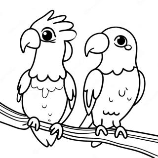 Colorful Ecuadorian Parrots Coloring Page 34633-28846