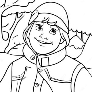 Kristoff In Winter Outfit Coloring Page 34653-28861