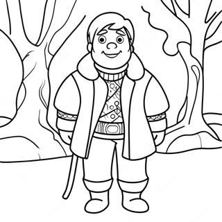 Kristoff In Winter Outfit Coloring Page 34653-28862