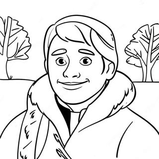 Kristoff In Winter Outfit Coloring Page 34653-28863