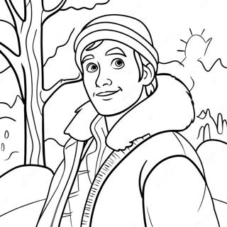 Kristoff In Winter Outfit Coloring Page 34653-28864