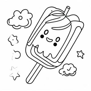 Rainbow Popsicle Coloring Page 34672-28873