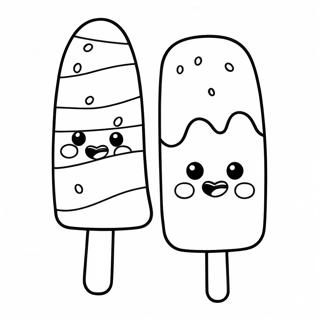 Rainbow Popsicle Coloring Page 34672-28876