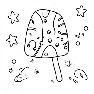 Colorful Rainbow Popsicle With Sprinkles Coloring Page 34673-28877