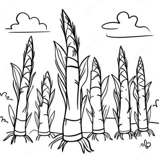 Tall Cornstalks In A Field Coloring Page 34693-28893